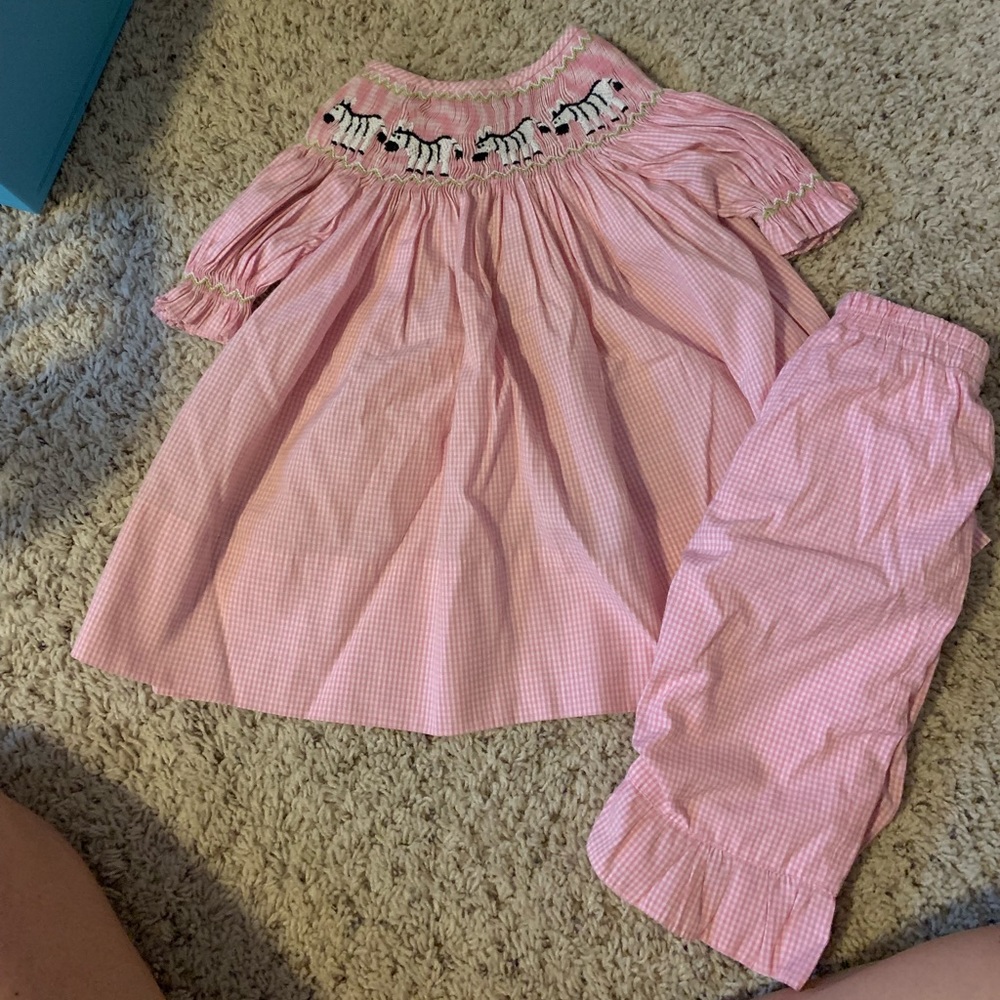 Two piece smocking set